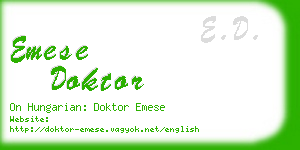 emese doktor business card